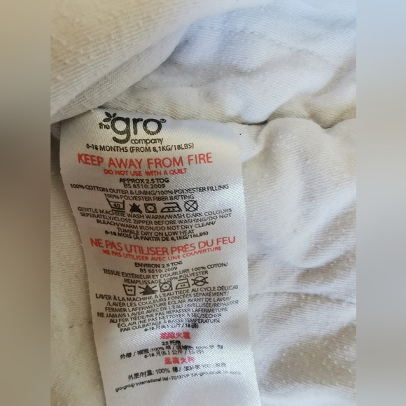 Gro Bag 6-18 month 2.5 TOG Play condition - Picture 8 of 12